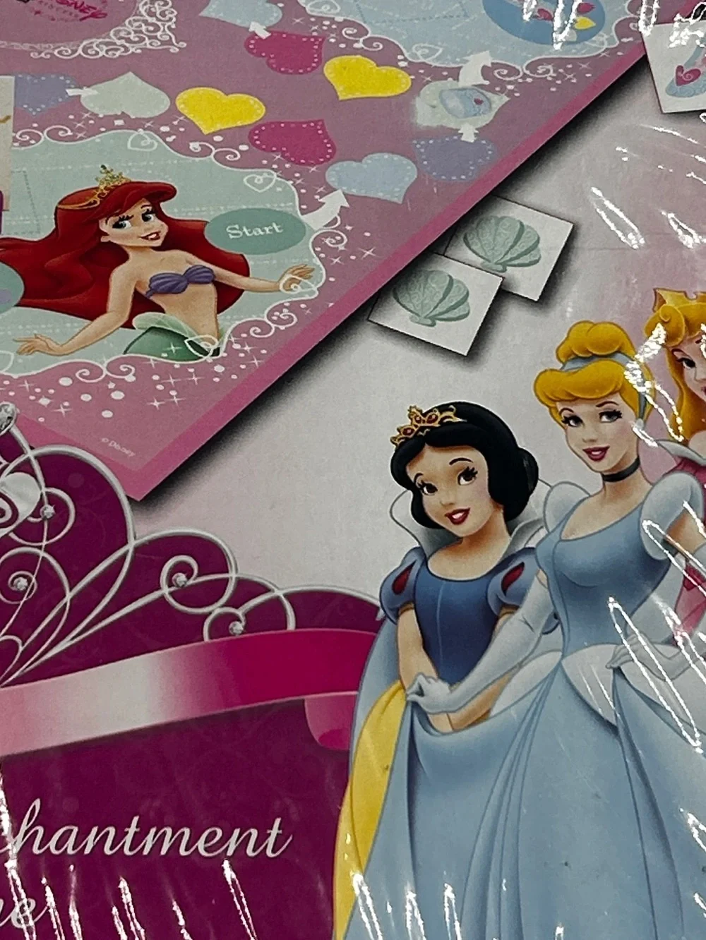 Disney Princess Pink and Yellow Party Board Game